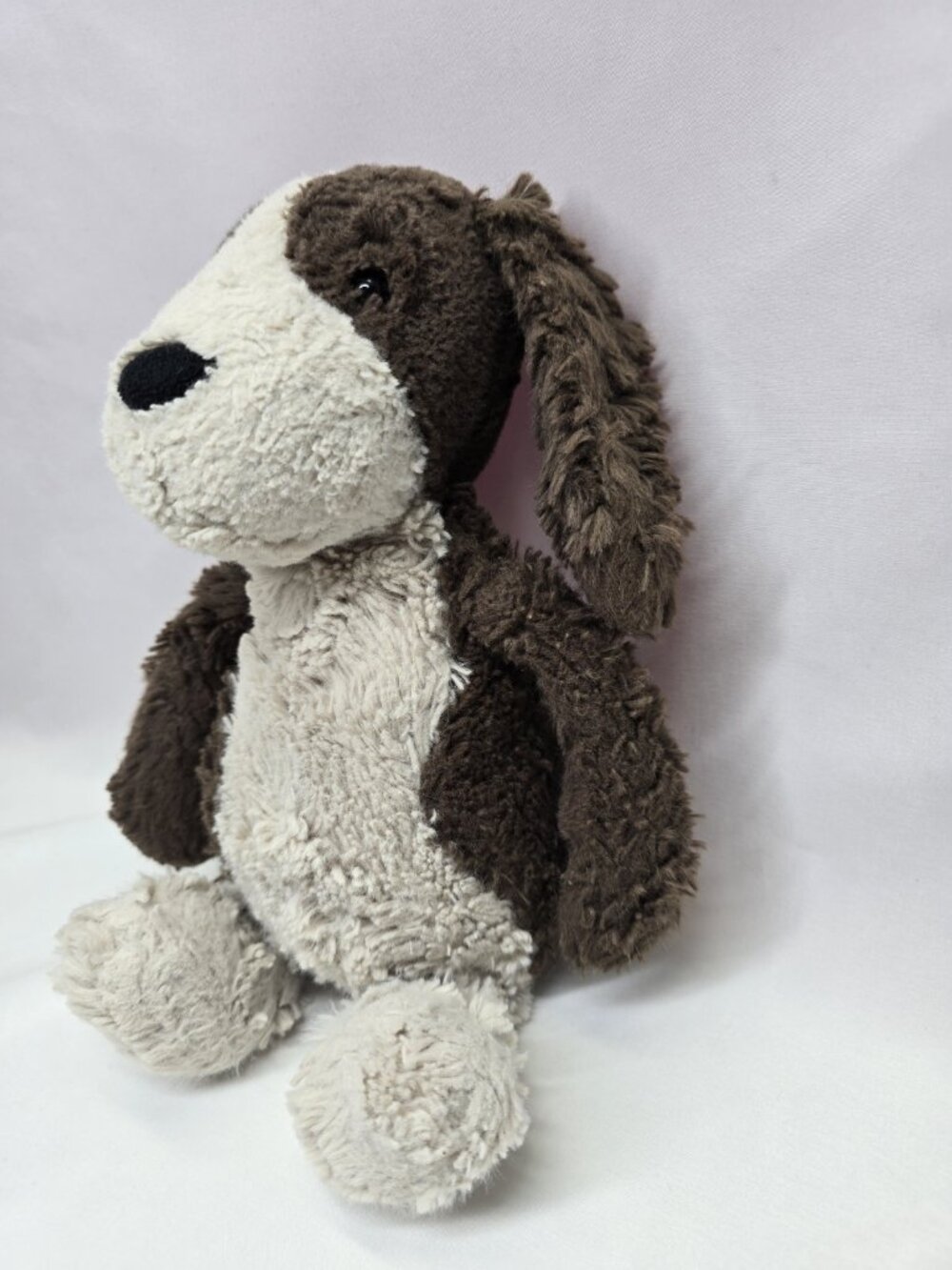 Jellycat London Bashful Fudge Puppy Brown & White Plush 12”- Matted Fur Used - Picture 15 of 16